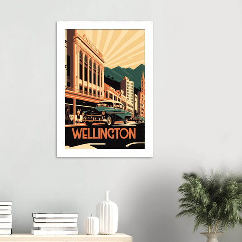Wellington New Zealand Classic Semi-Glossy Paper Poster - Books Worth Keeping